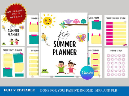 Kids Learning Planners Coloring Work Sheets